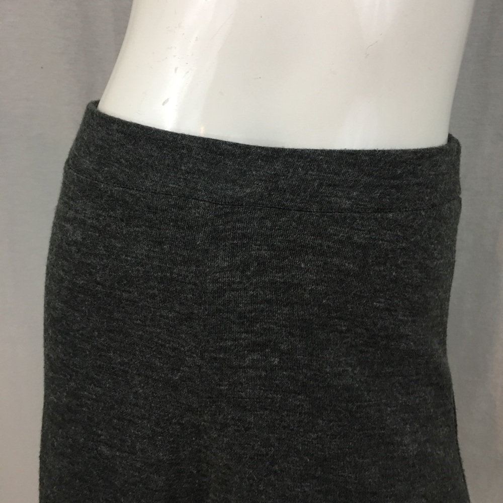 Size 0 LOFT Gray Flare Bell Knee Length Skirt - Picture 4 of 8